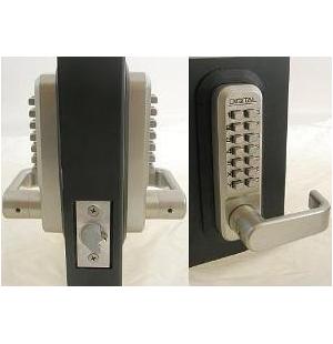 Lockey 2835DC MG Keyless Mechanical Digital Double Sided Combination Spring Latch Door Lock