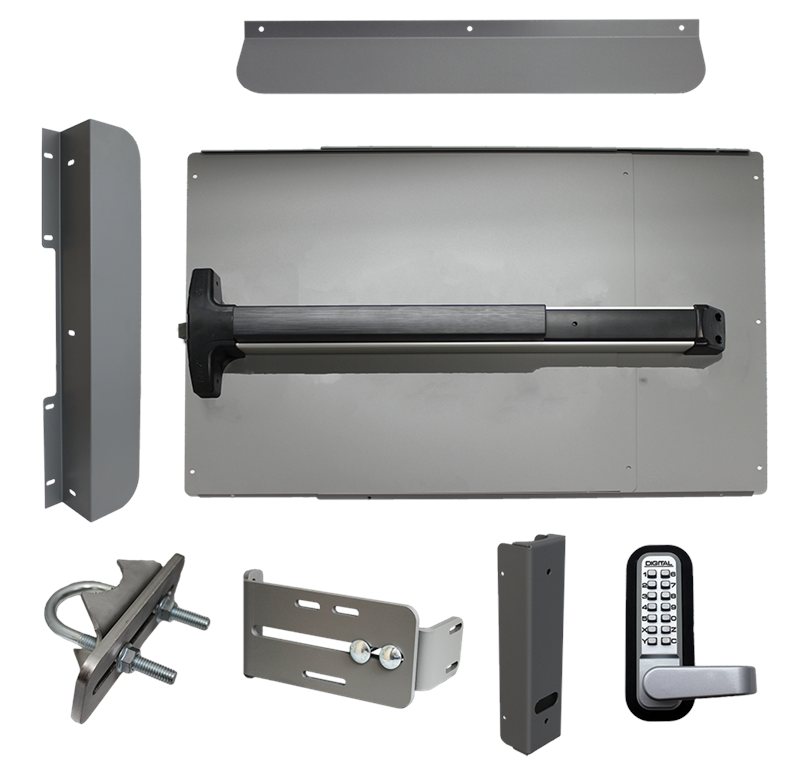 Lockey ED-62 EDGE Security Panic Shield Kit With Detex V-40 Panic Bar