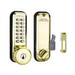 Lockey 2500KO Mechanical Digital Sliding Door Lock With Key Override
