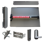 Lockey ED-63 EDGE Security Panic Shield Kit With Detex V-40 Alarm Panic Bar