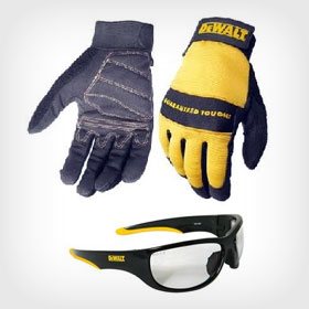 DeWalt Gloves & Safety Glasses